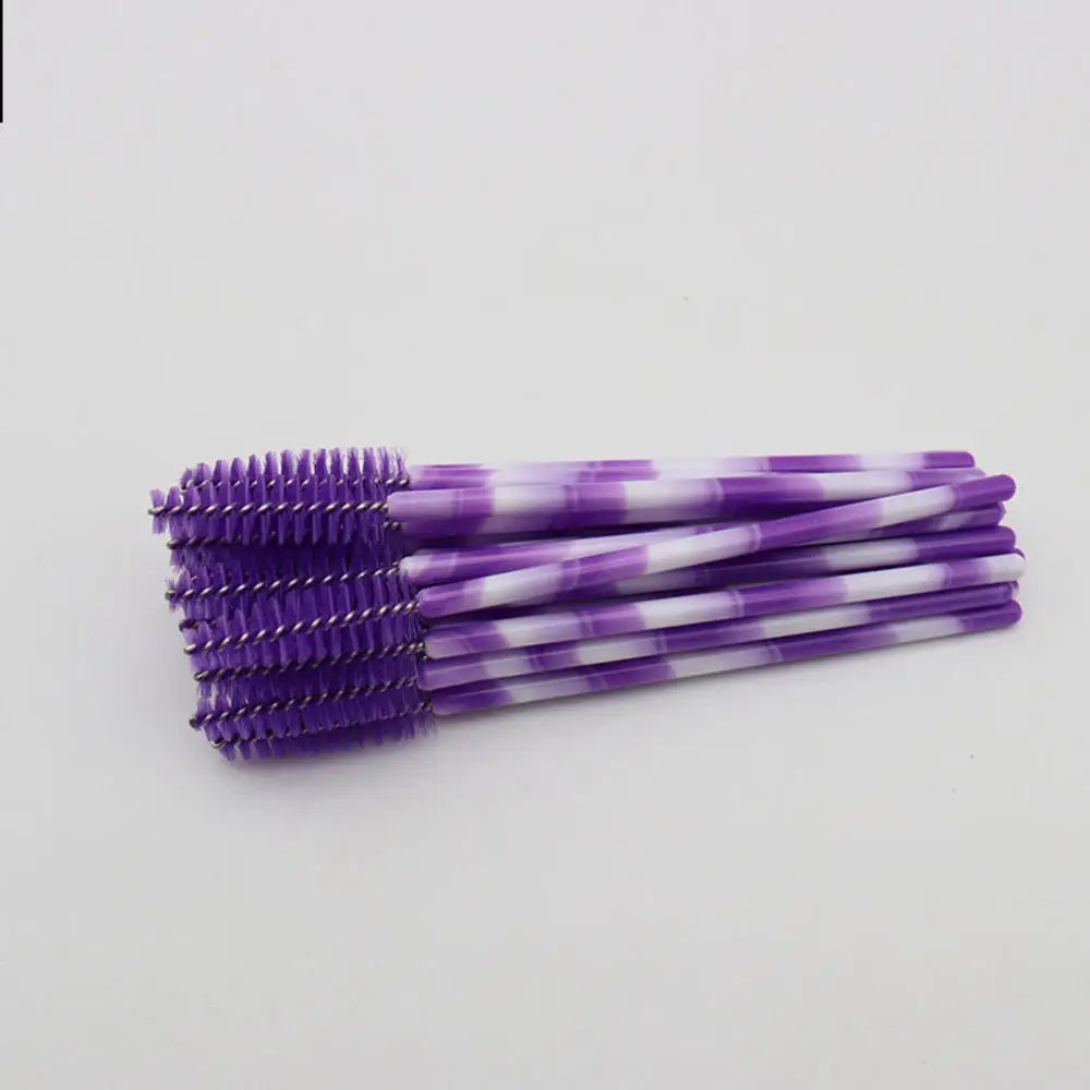 50pcs Professional Bamboo Handle Disposable Eyelash Brushes Eyebrow Extension Mascara Wands Applicator Women Female Makeup Tools
