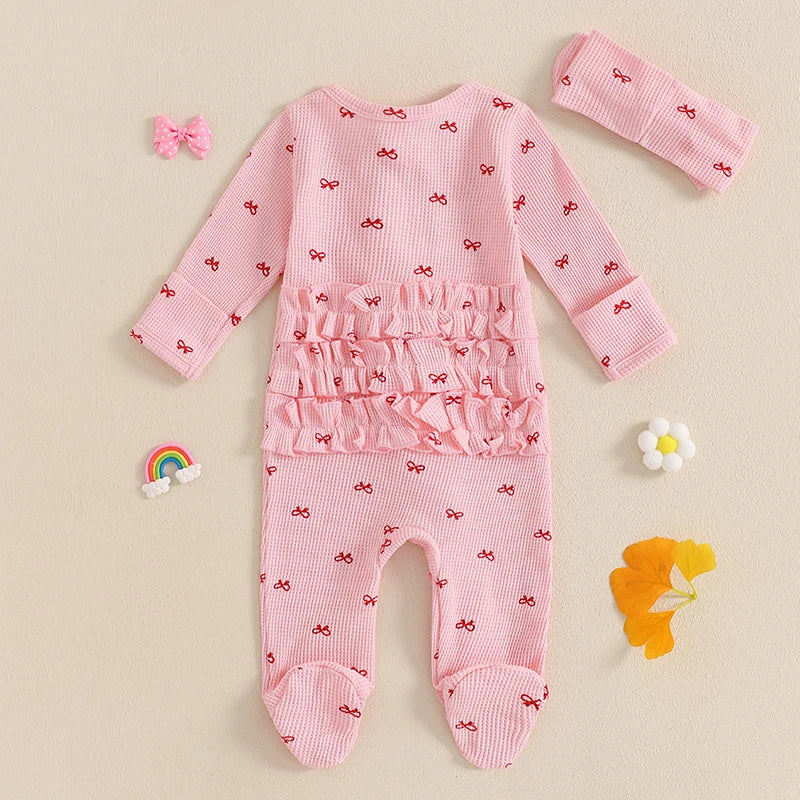 Adorable Baby Girl 3Pcs Summer Set Floral Sleeveless Romper with Matching Headband and Sandals Infant Outfit Set