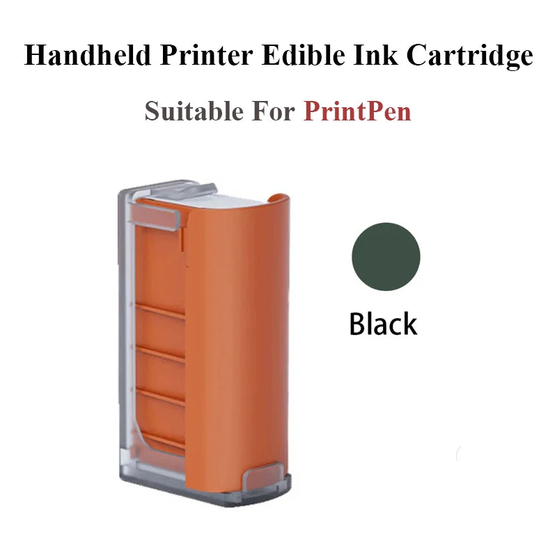 Evebot Replaceable Ink Cartridge for Portable Handheld Inkjet Printer Printpen Edible Ink Cartridge Printing Patterns on Coffee