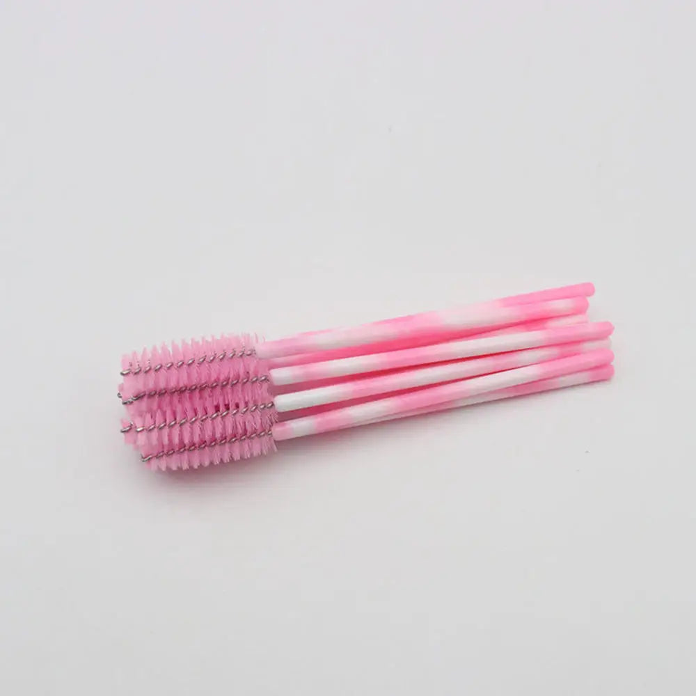 50pcs Professional Bamboo Handle Disposable Eyelash Brushes Eyebrow Extension Mascara Wands Applicator Women Female Makeup Tools