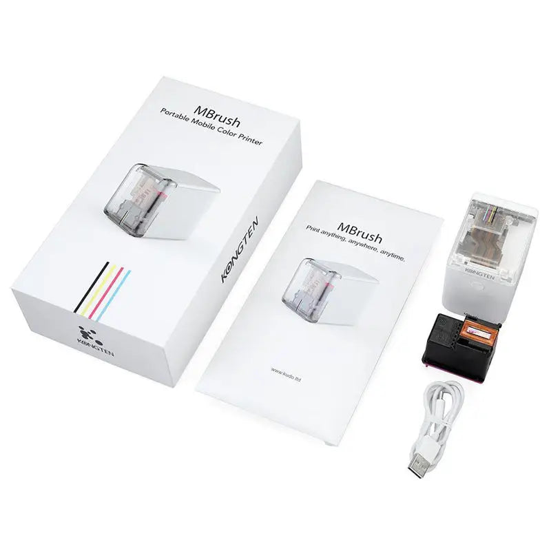 Mbrush Mini Portable Pattern Printer Handheld Color Inkjet Printer Tattoo Printer Cake Macaron Coffee DIY Pattern Printing
