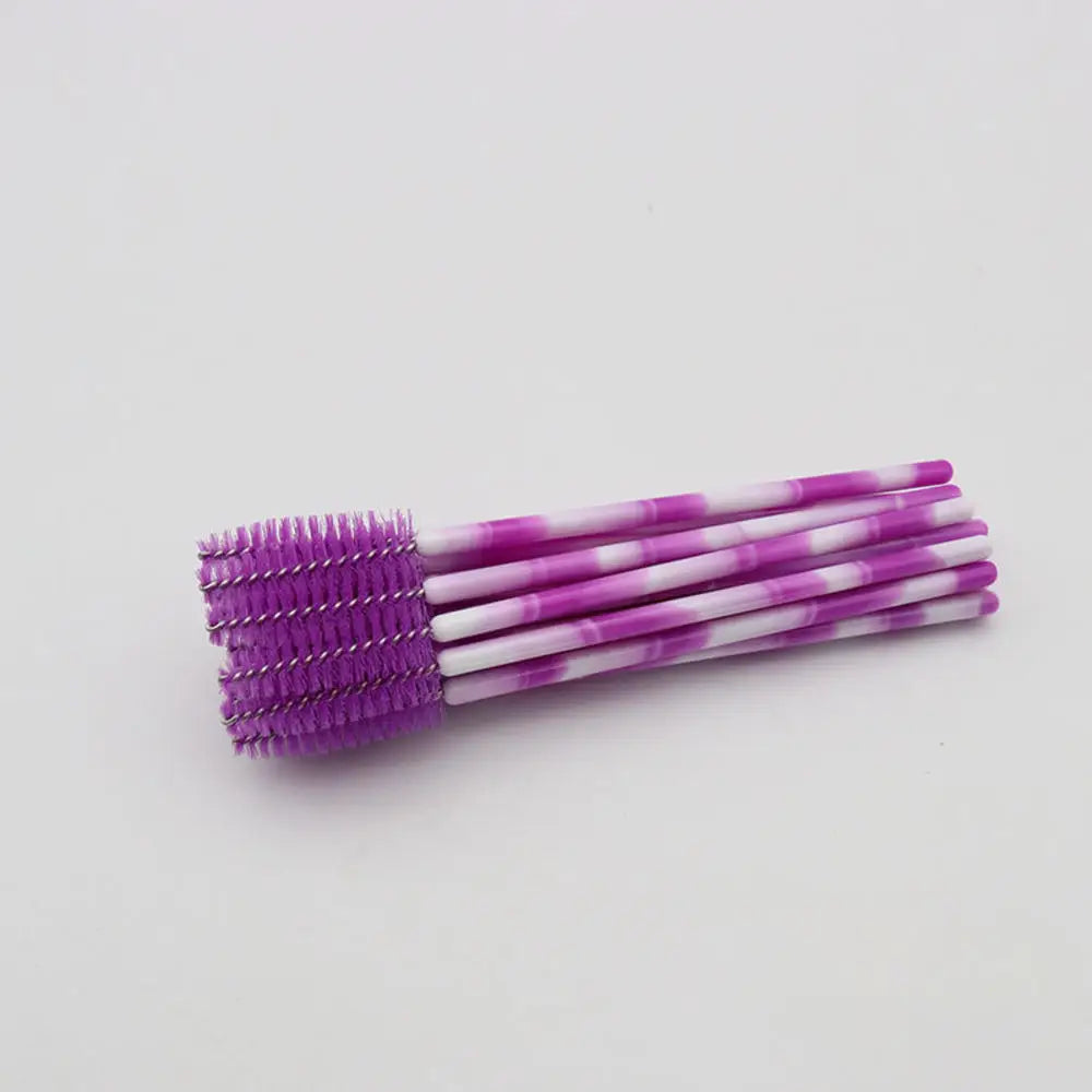 50pcs Professional Bamboo Handle Disposable Eyelash Brushes Eyebrow Extension Mascara Wands Applicator Women Female Makeup Tools