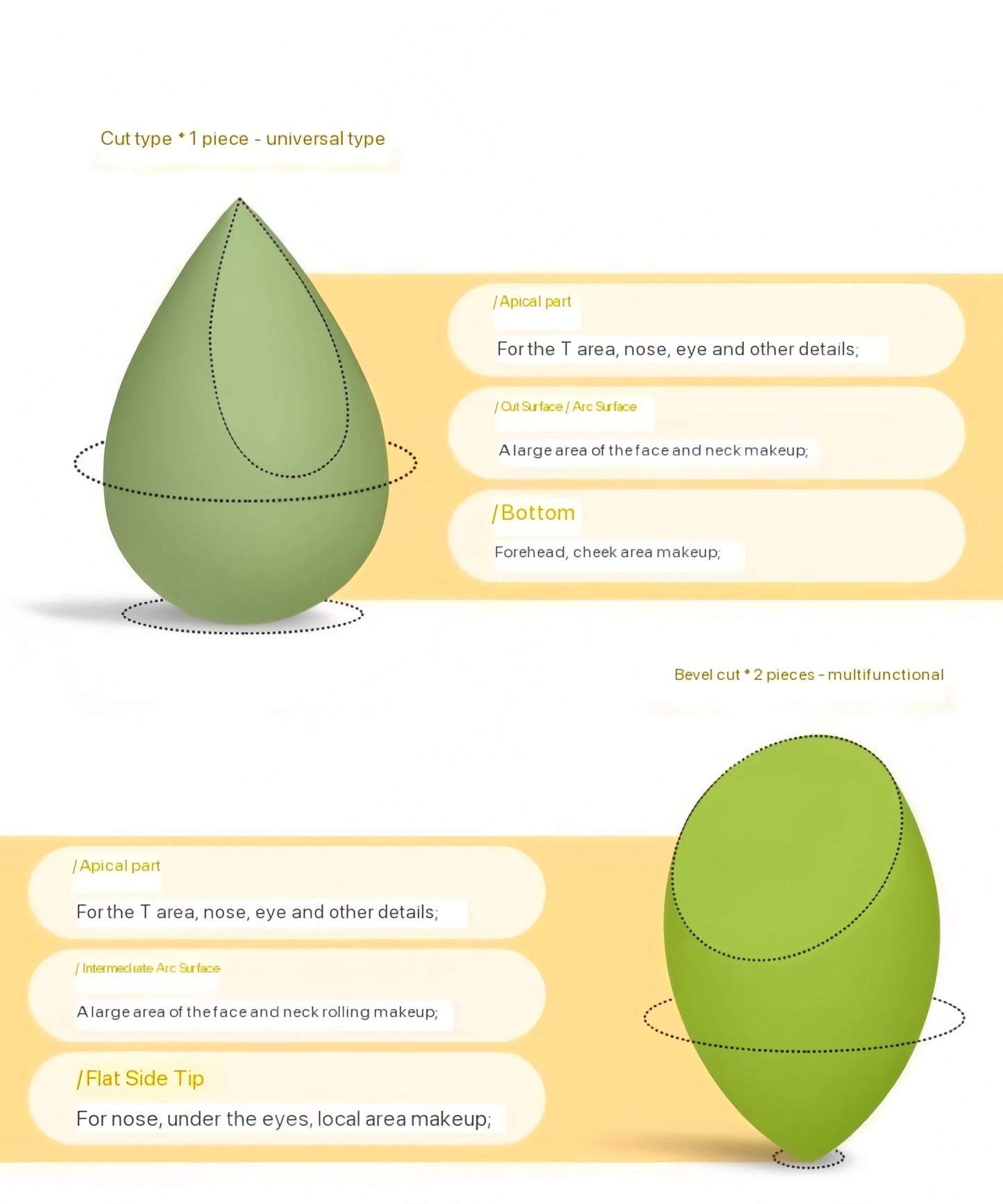 Drift Bottle'S 7-Piece Beauty Blender Set Filling Puff 7Pcs Water Large Air Cushion BB CC Cream Makeup Tools Sponge Egg