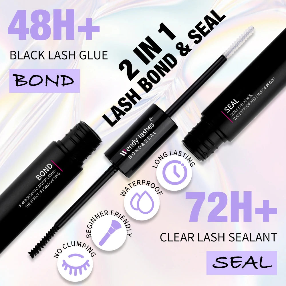 Lash Extension Kit 240pcs 30D/40D/60D/80D Bond and Seal Makeup tools DIY for gluing Lashes Gluing Glue Accessories DIY Lash KIT