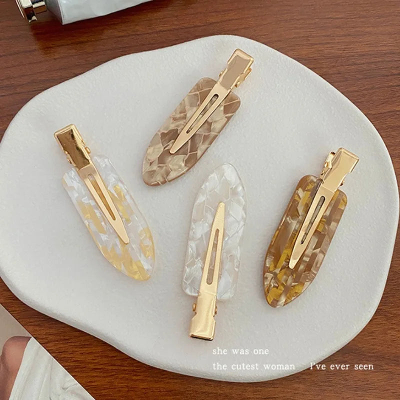 4PCS/LOT Women Hair Clips Side Bangs Fix Fringe Barrette Makeup Tools Hair Accessories Female Ladies Girls Headwear Hairpin