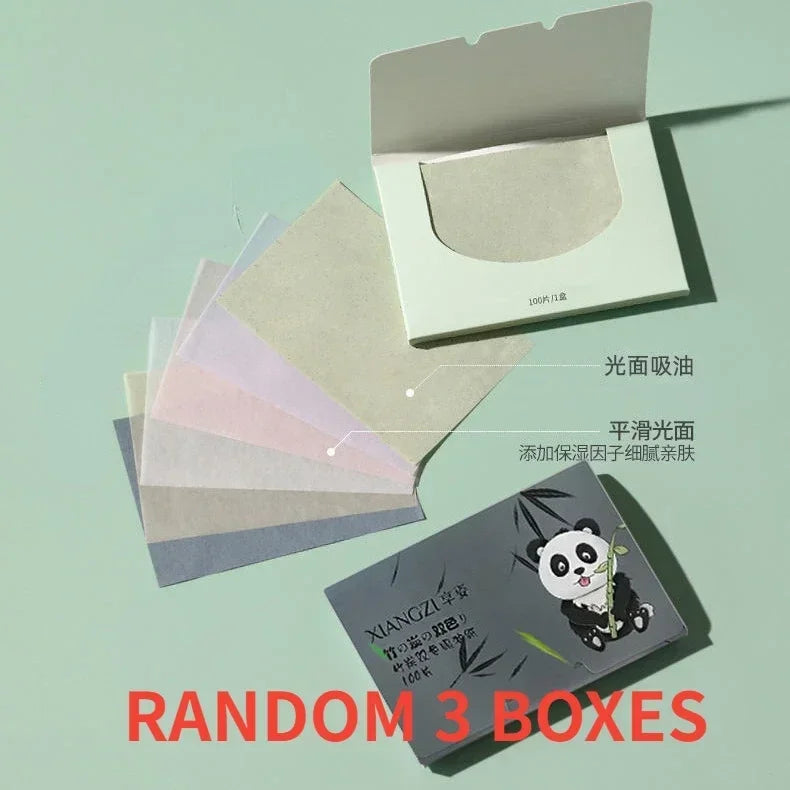 5 Box Matte Face Wipes Oil Control Oil-absorbing Face Cleaning Beauty Makeup Tools Accessories Facial Oil Blotting Sheets Paper