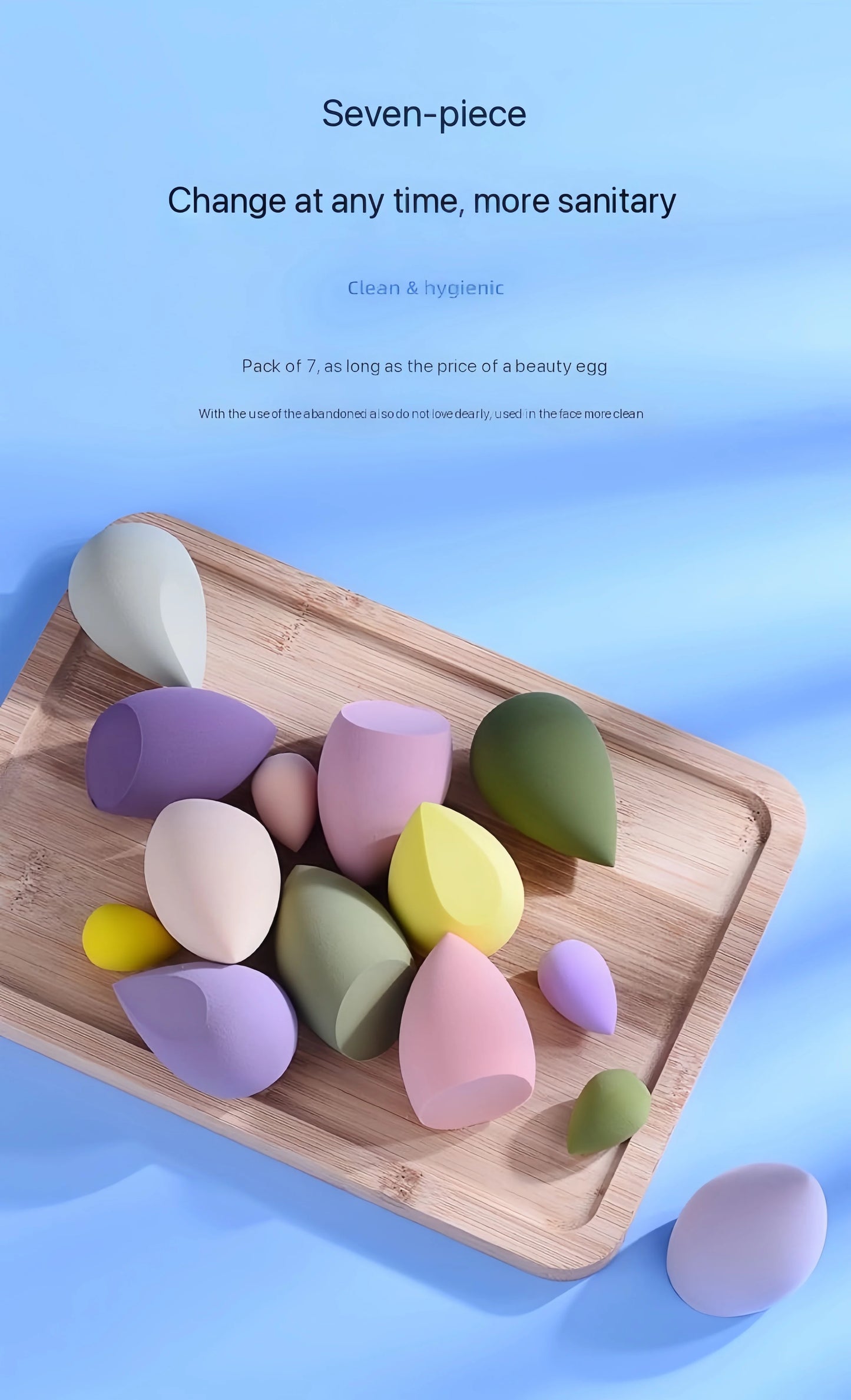 Drift Bottle'S 7-Piece Beauty Blender Set Filling Puff 7Pcs Water Large Air Cushion BB CC Cream Makeup Tools Sponge Egg