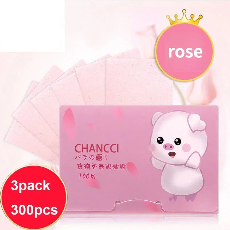 5 Box Matte Face Wipes Oil Control Oil-absorbing Face Cleaning Beauty Makeup Tools Accessories Facial Oil Blotting Sheets Paper