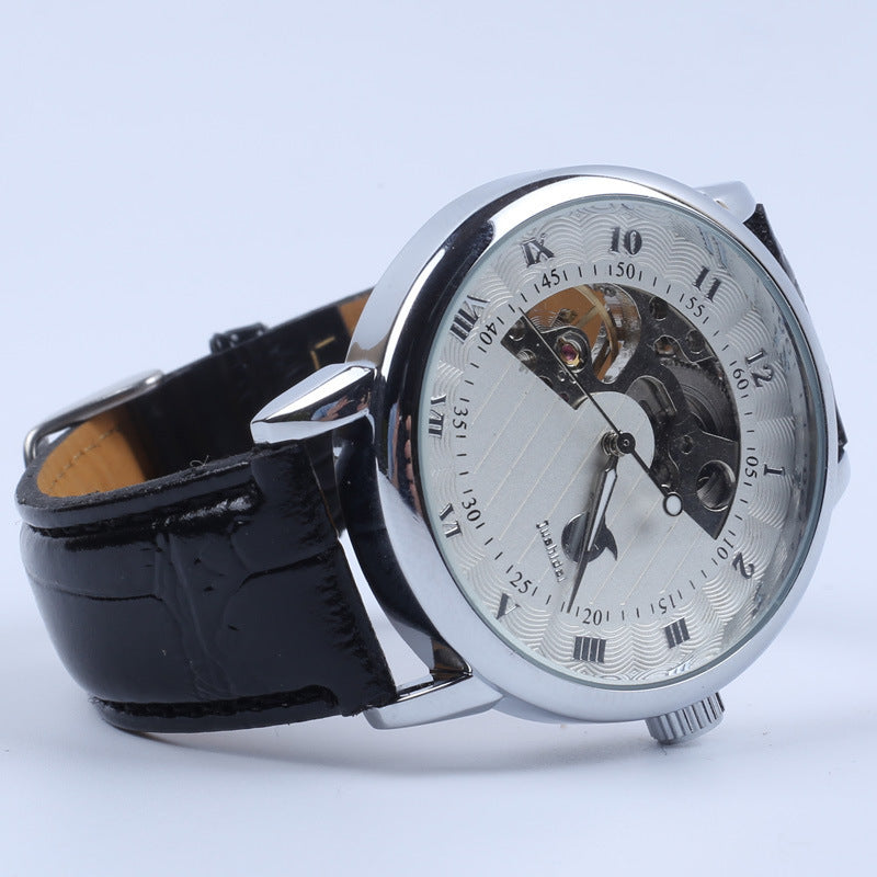 Men's Luminous Waterproof Mechanical Watch Glass Mirror Simple