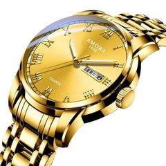 New Men's Watch Steel Belt Quartz Watch Men's Watch Waterproof Luminous