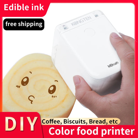 Mini Handheld Food Printer Edible Ink Portable Inkjet Pen Print Custom DIY Bread Coffee Fruit Cookies Coffee Latter Printing