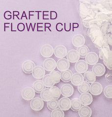100pcs Disposable Eyelash Cup Holder  Lashes Glue Holder Plastic Stand Quick Flowering For Eyelash Extension Makeup Tools