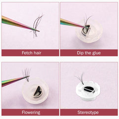 100pcs Disposable Eyelash Cup Holder  Lashes Glue Holder Plastic Stand Quick Flowering For Eyelash Extension Makeup Tools
