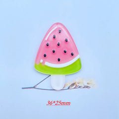 10 Pieces Of Acrylic Cute Mixed Fruit Popsicle Flat Back Scrapbook Kawaii DIY Jewelry Children Gift Hairpin Accessories A64
