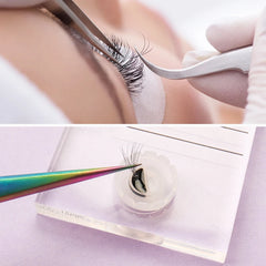100pcs Disposable Eyelash Cup Holder  Lashes Glue Holder Plastic Stand Quick Flowering For Eyelash Extension Makeup Tools