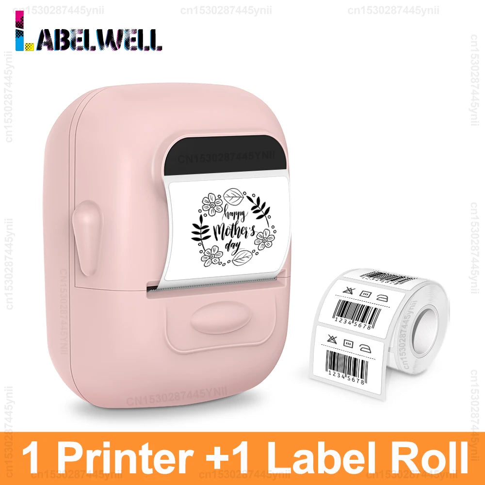 P50 Mini Portable Thermal Label Printer Similar as B1 B21 Marklife P50 E210 M110 Label Maker DIY Pattern Barcode QR Code Sticker