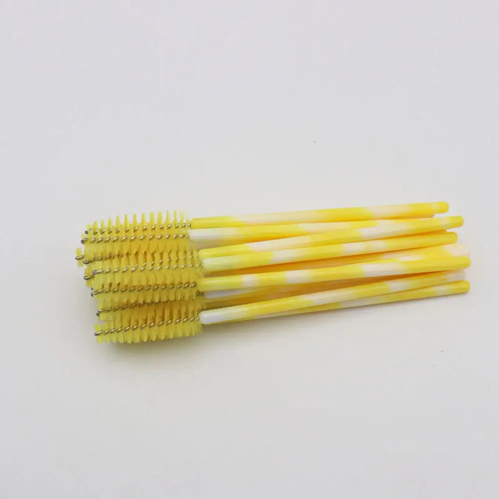 50pcs Professional Bamboo Handle Disposable Eyelash Brushes Eyebrow Extension Mascara Wands Applicator Women Female Makeup Tools