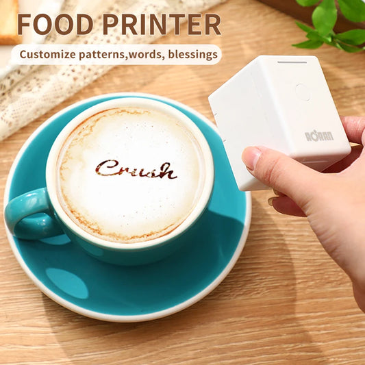 Food Coffee Printer Mobile Color Mini Handheld Printer Edible Ink Food Printing WIFI PrinCube Hand Inkjet