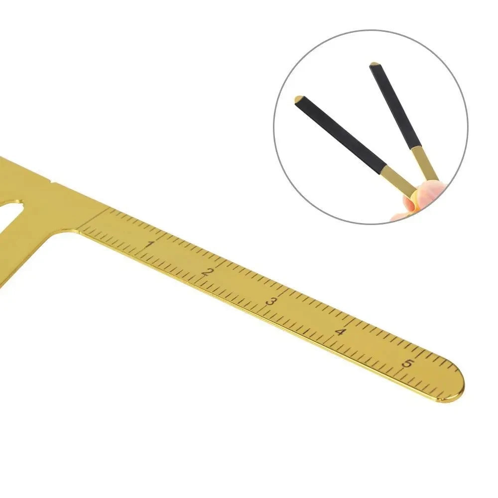 1pcs Metal Eyebrow Tattoo Stencil Ruler Microblading Tattoo Positioning Measure Template Eye Brow Permanent Makeup Tools