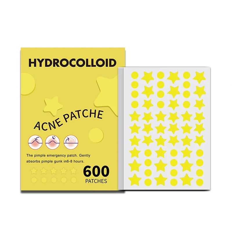 18-600pcs Star Pimple Patch Acne Colorful Invisible Acne Removal Skin Care Stickers Concealer Face Spot Beauty Makeup Tools