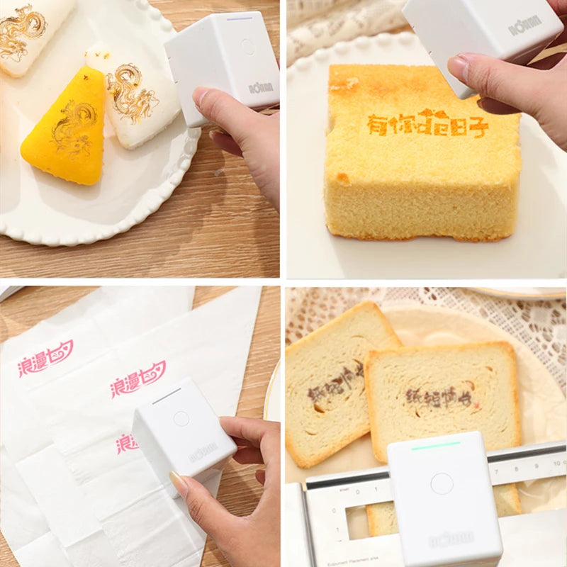 Food Coffee Printer Mobile Color Mini Handheld Printer Edible Ink Food Printing WIFI PrinCube Hand Inkjet