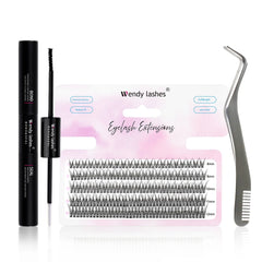 Lash Extension Kit 240pcs 30D/40D/60D/80D Bond and Seal Makeup tools DIY for gluing Lashes Gluing Glue Accessories DIY Lash KIT