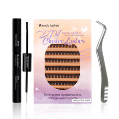 Lash Extension Kit 240pcs 30D/40D/60D/80D Bond and Seal Makeup tools DIY for gluing Lashes Gluing Glue Accessories DIY Lash KIT