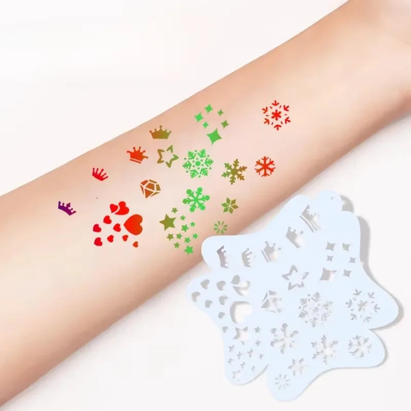 Face painting templates adults children professional body art reusable user-friendly party templates  makeup  tools template new