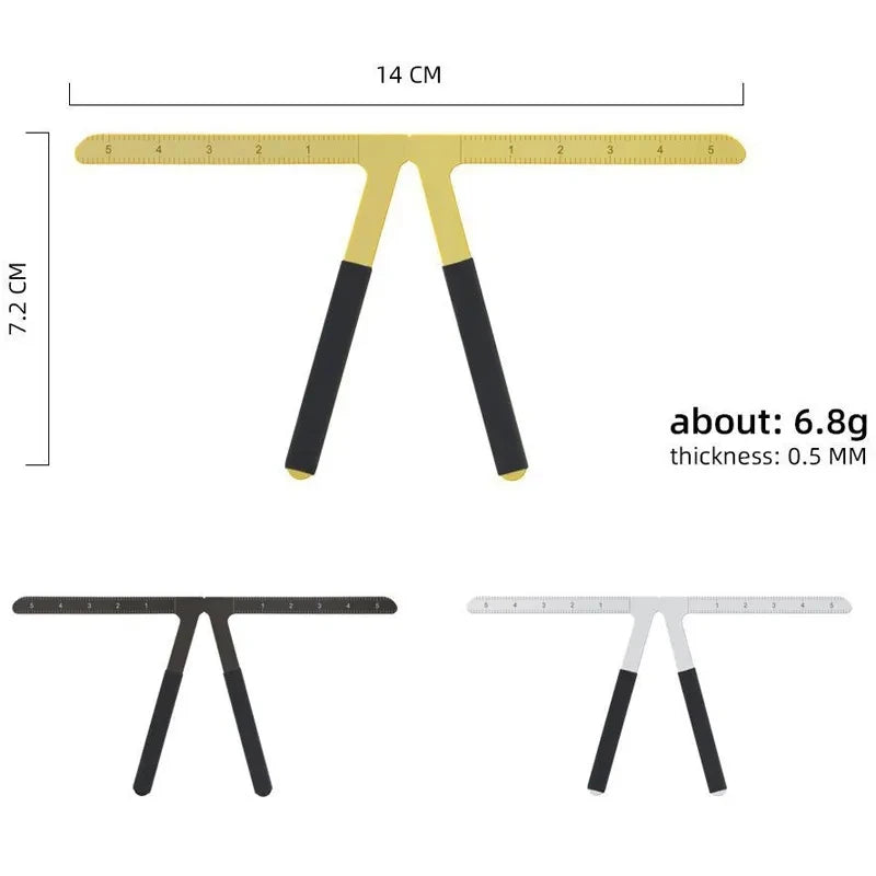 1pcs Metal Eyebrow Tattoo Stencil Ruler Microblading Tattoo Positioning Measure Template Eye Brow Permanent Makeup Tools