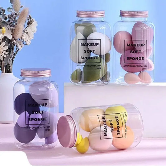 Drift Bottle'S 7-Piece Beauty Blender Set Filling Puff 7Pcs Water Large Air Cushion BB CC Cream Makeup Tools Sponge Egg