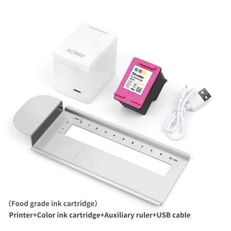 Food Coffee Printer Mobile Color Mini Handheld Printer Edible Ink Food Printing WIFI PrinCube Hand Inkjet