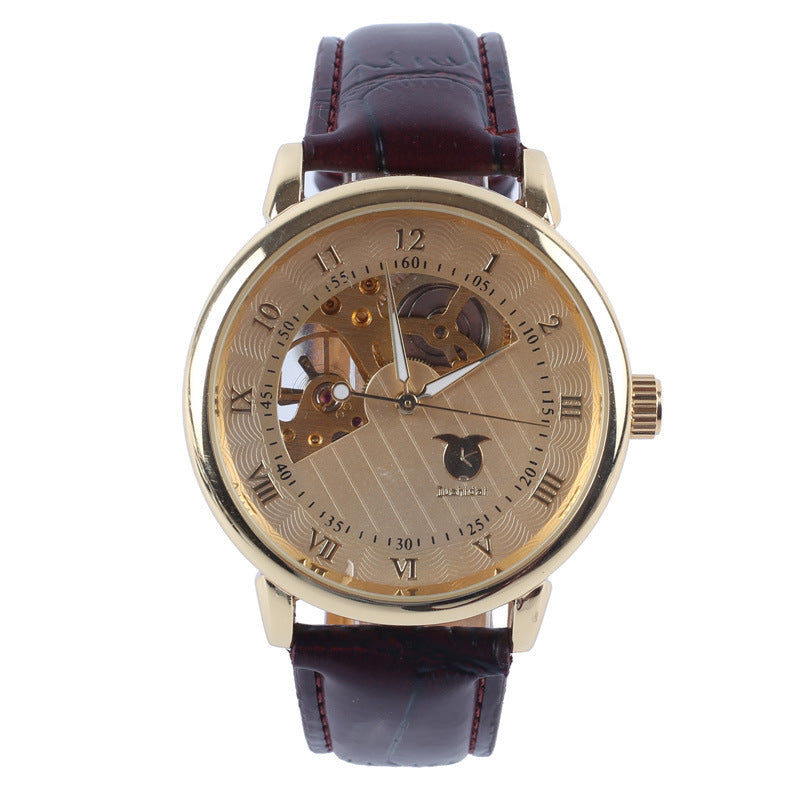 Men's Luminous Waterproof Mechanical Watch Glass Mirror Simple