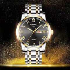 New Men's Watch Steel Belt Quartz Watch Men's Watch Waterproof Luminous