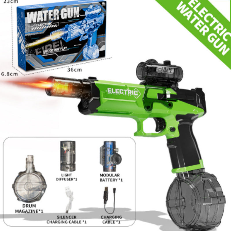 Fire Rat Electric Water Pistol Cool Light Full Automatic Water Spray Gun Summer Toy Sports Entertainment Children Gifts AC223